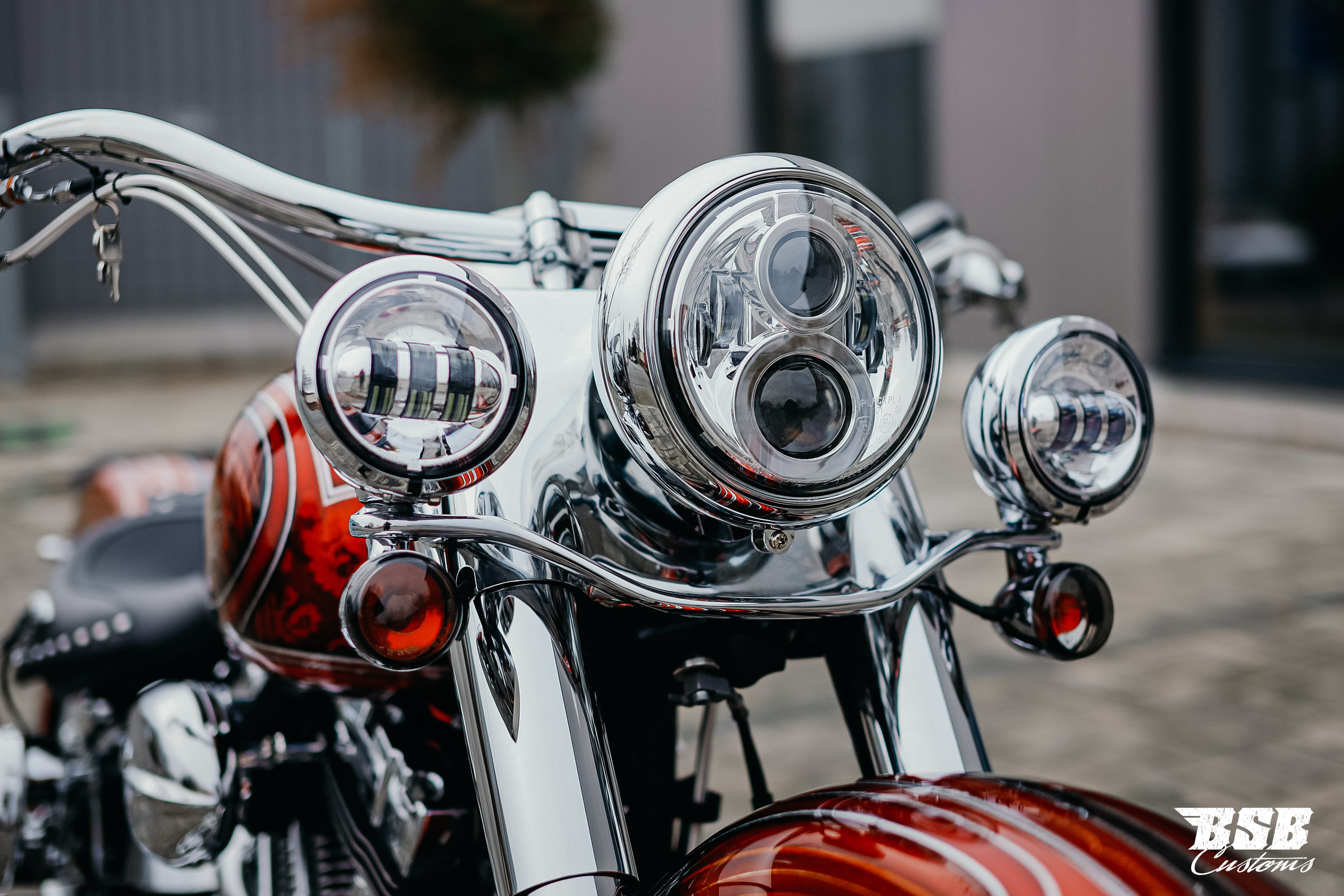 BSB Customs LED Scheinwerfer  Parts for Harley-Davidson® Motorcycles