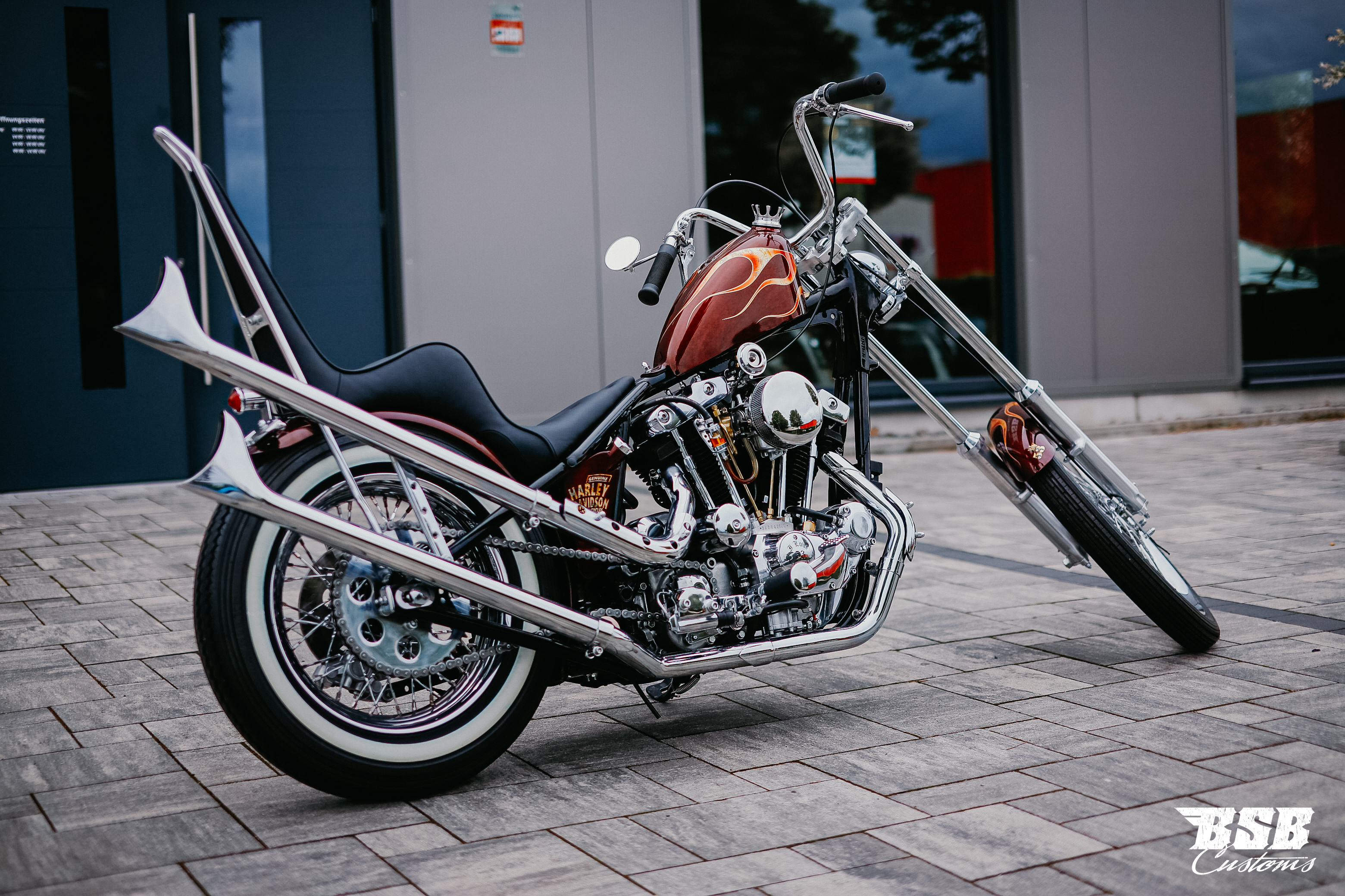 1980 Harley Davidson XL 1000 IRONHEAD CHOPPER HANDMADE AIRBRUSH EINZELSTÜCK