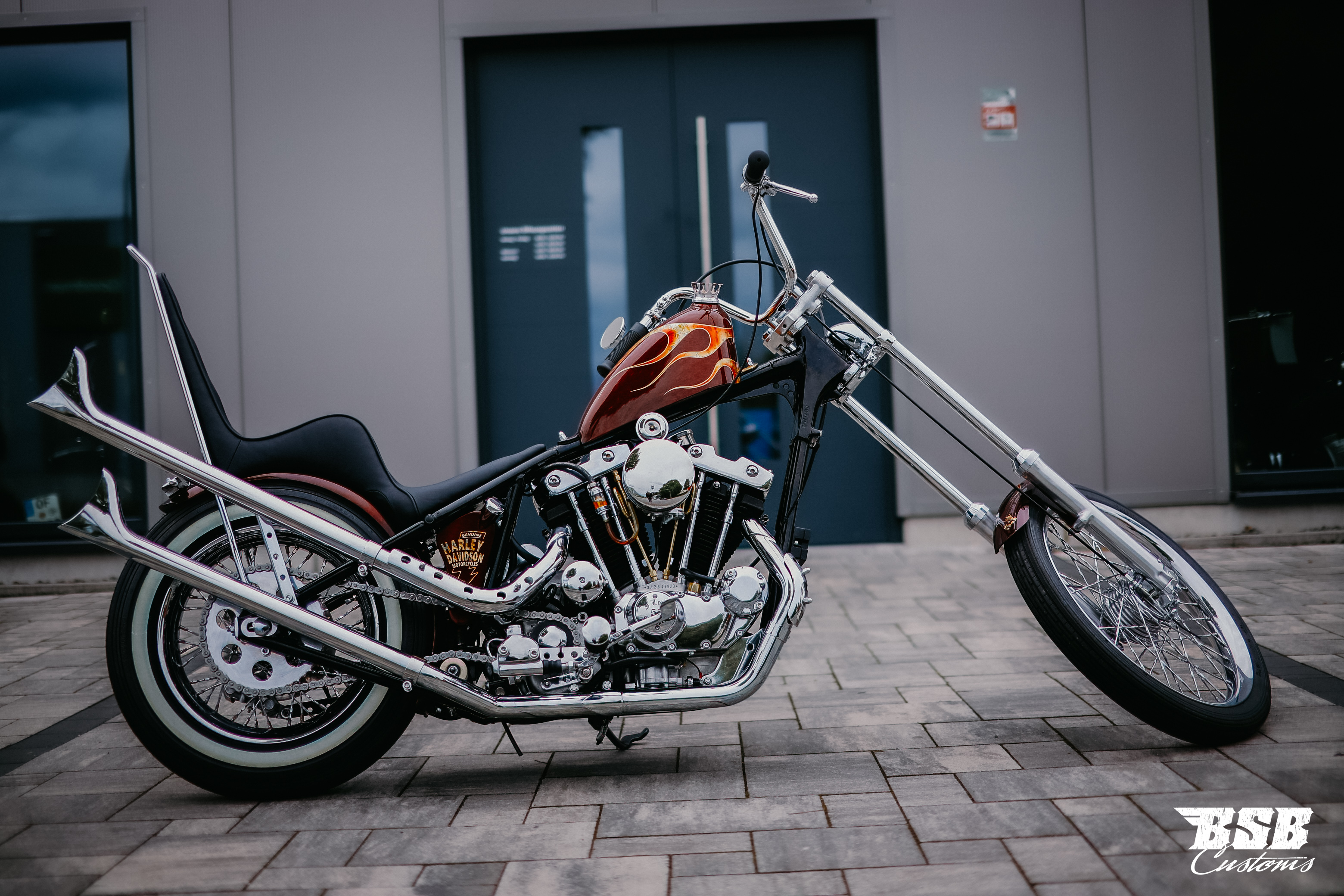 1980 Harley Davidson XL 1000 IRONHEAD CHOPPER HANDMADE AIRBRUSH EINZELSTÜCK