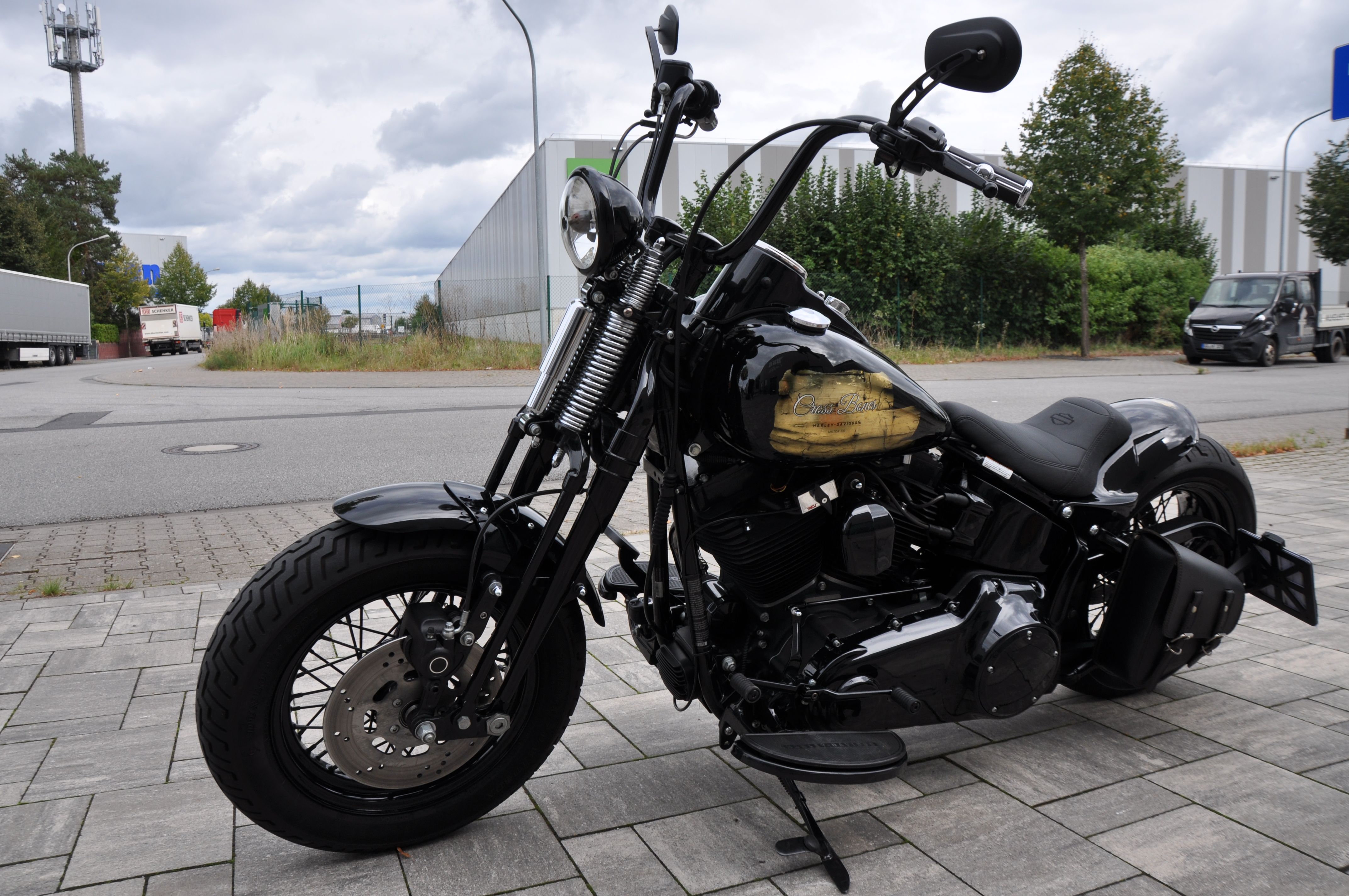 2008 Harley Davidson FLSTSB Cross Bones  Umbau / Top Zustand // MCJ Anlage 