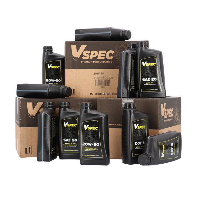  Vspec 20W50 Vollsynthetisches Motoröl – Perfekt für Big Twin, Sportster, XR1200, Pan America, Sportster S, Nightster, V-Rod, Street & Street Rod 1 Liter