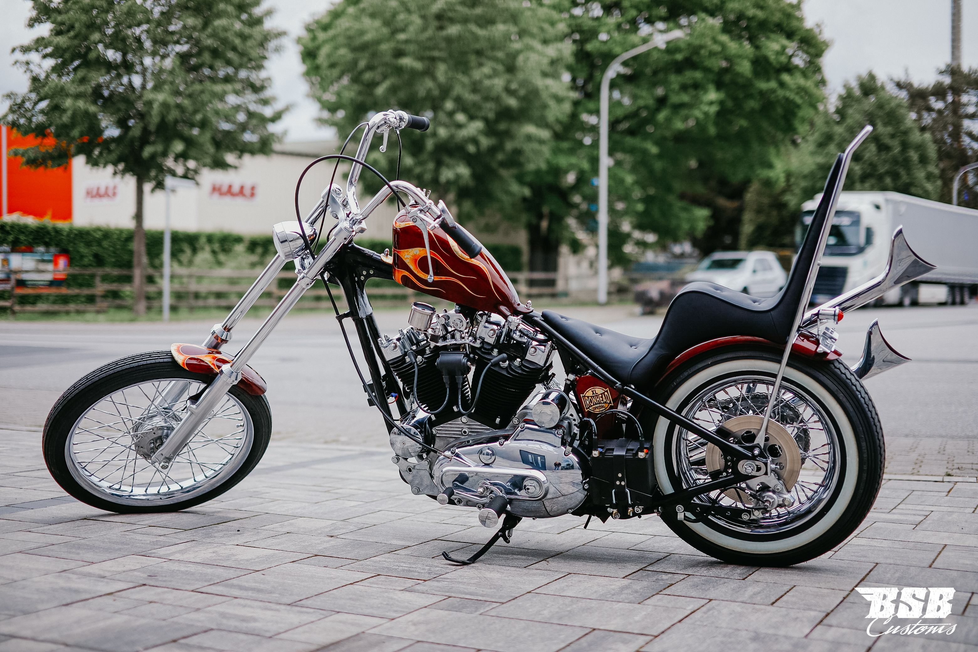 1980 Harley Davidson XL 1000 IRONHEAD CHOPPER HANDMADE AIRBRUSH EINZELSTÜCK