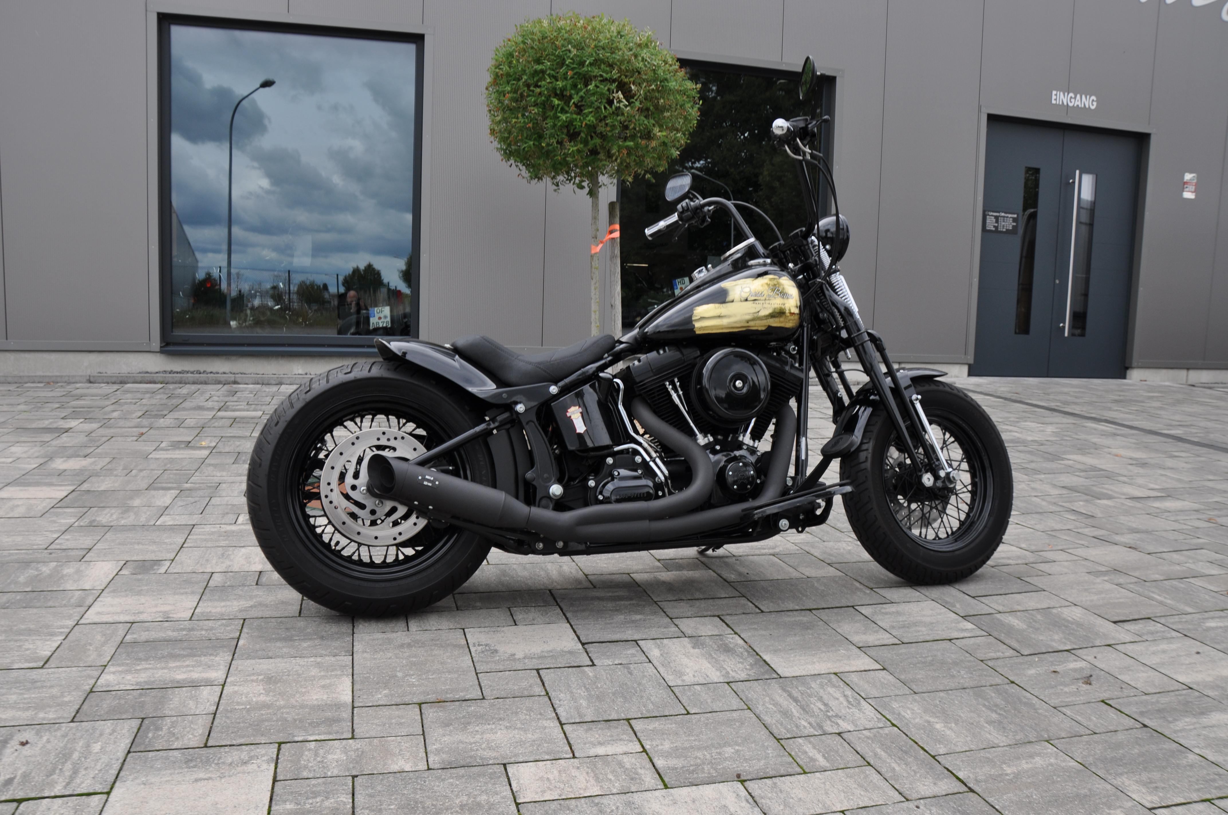 2008 Harley Davidson FLSTSB Cross Bones  Umbau / Top Zustand // MCJ Anlage 