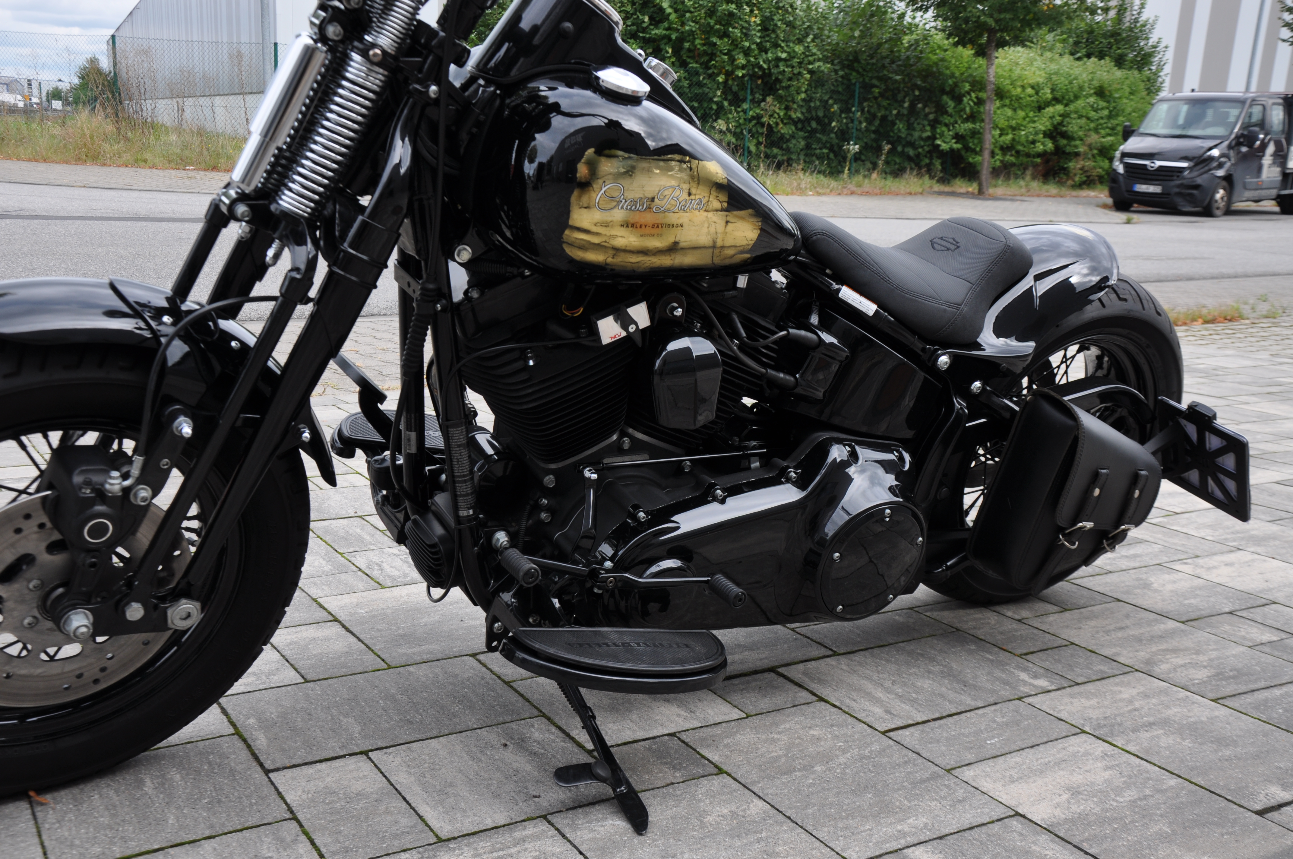 2008 Harley Davidson FLSTSB Cross Bones  Umbau / Top Zustand // MCJ Anlage 