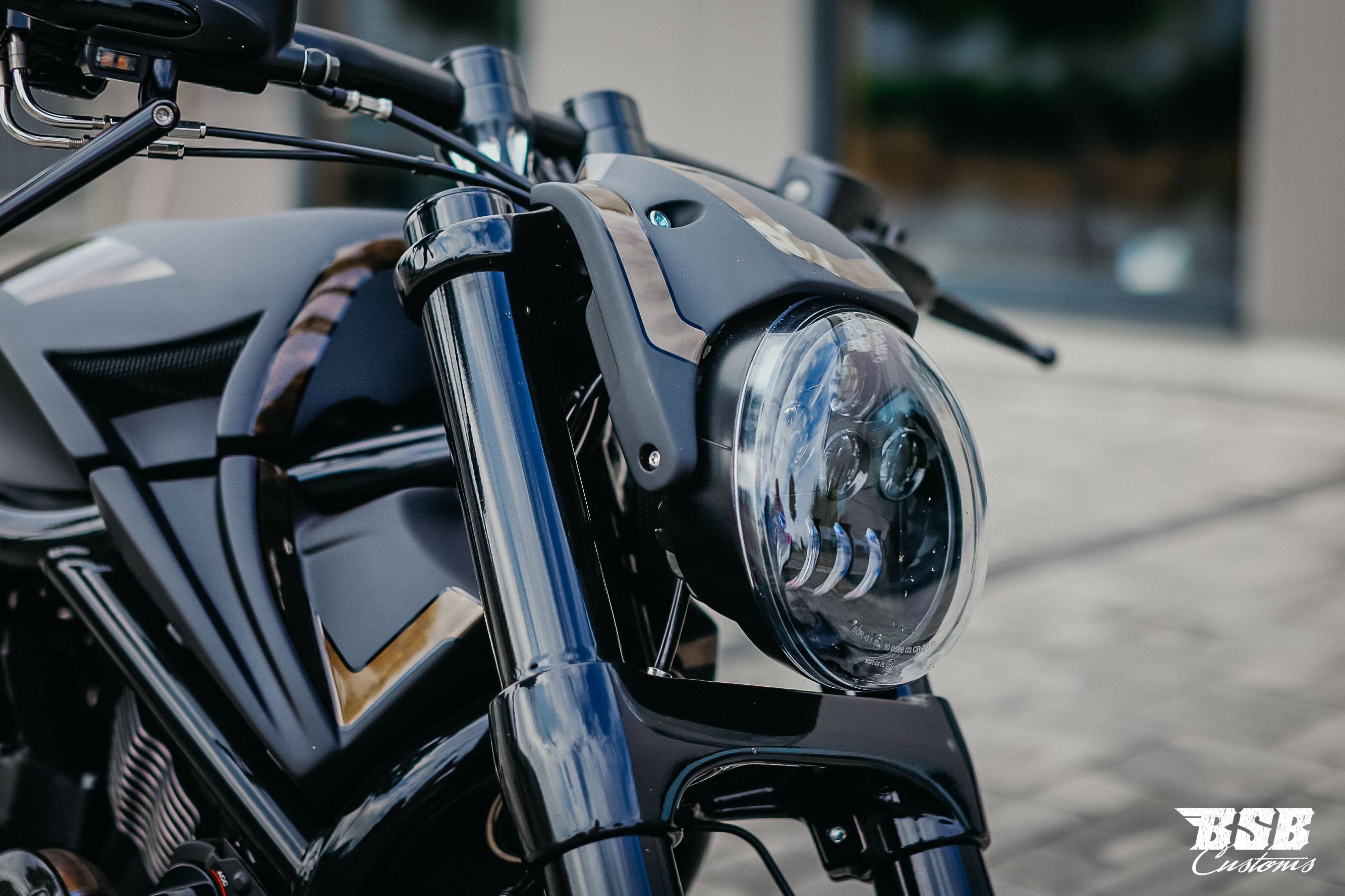 Black LED Scheinwerfer-Kit für V-Rod 'Night Ride' – ECE-Zugelassen Night Rod , Muscle , Night Rod 