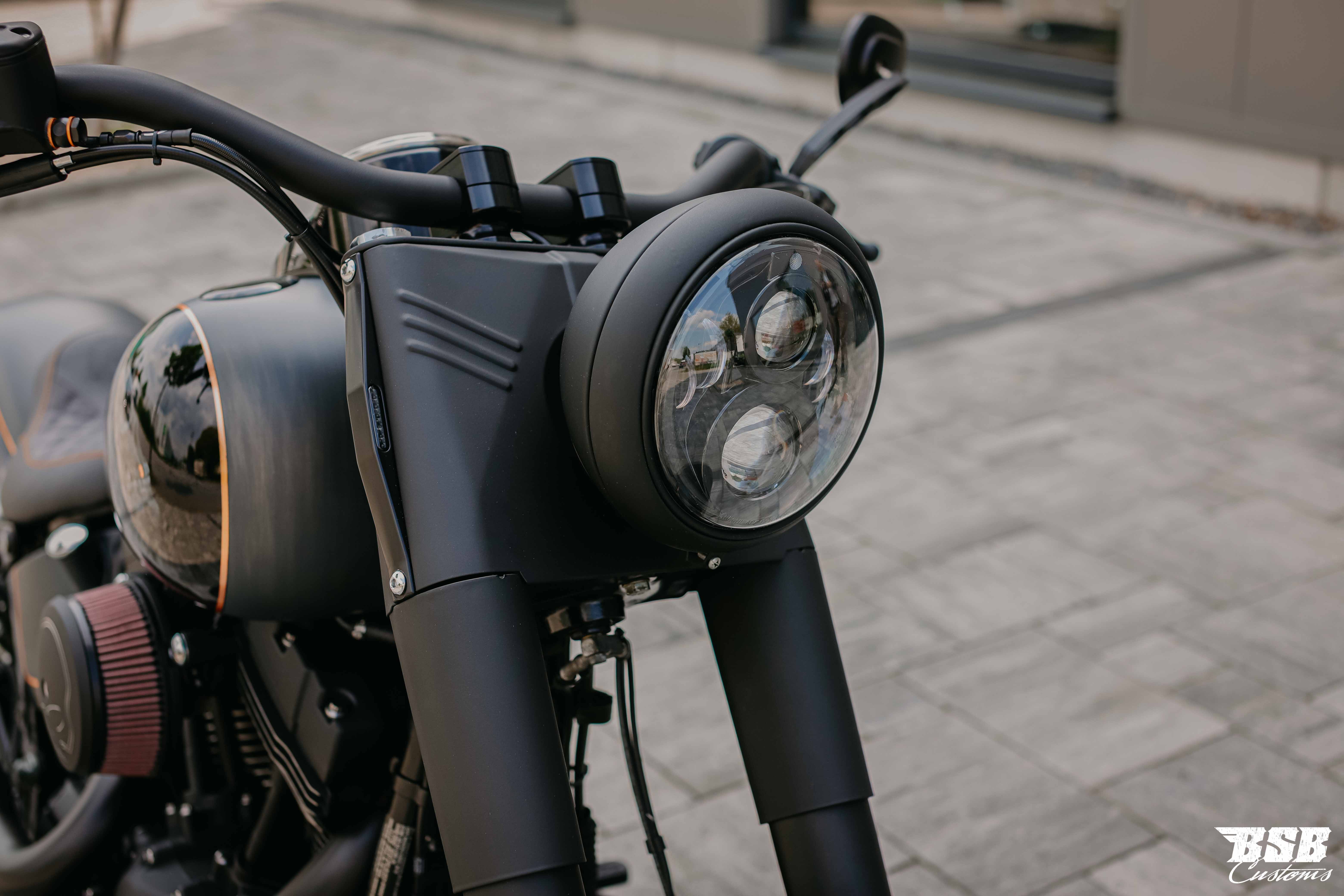 SKUNTUGUANG 7 Zoll LED Scheinwerfer mit Halterungsring für Harley