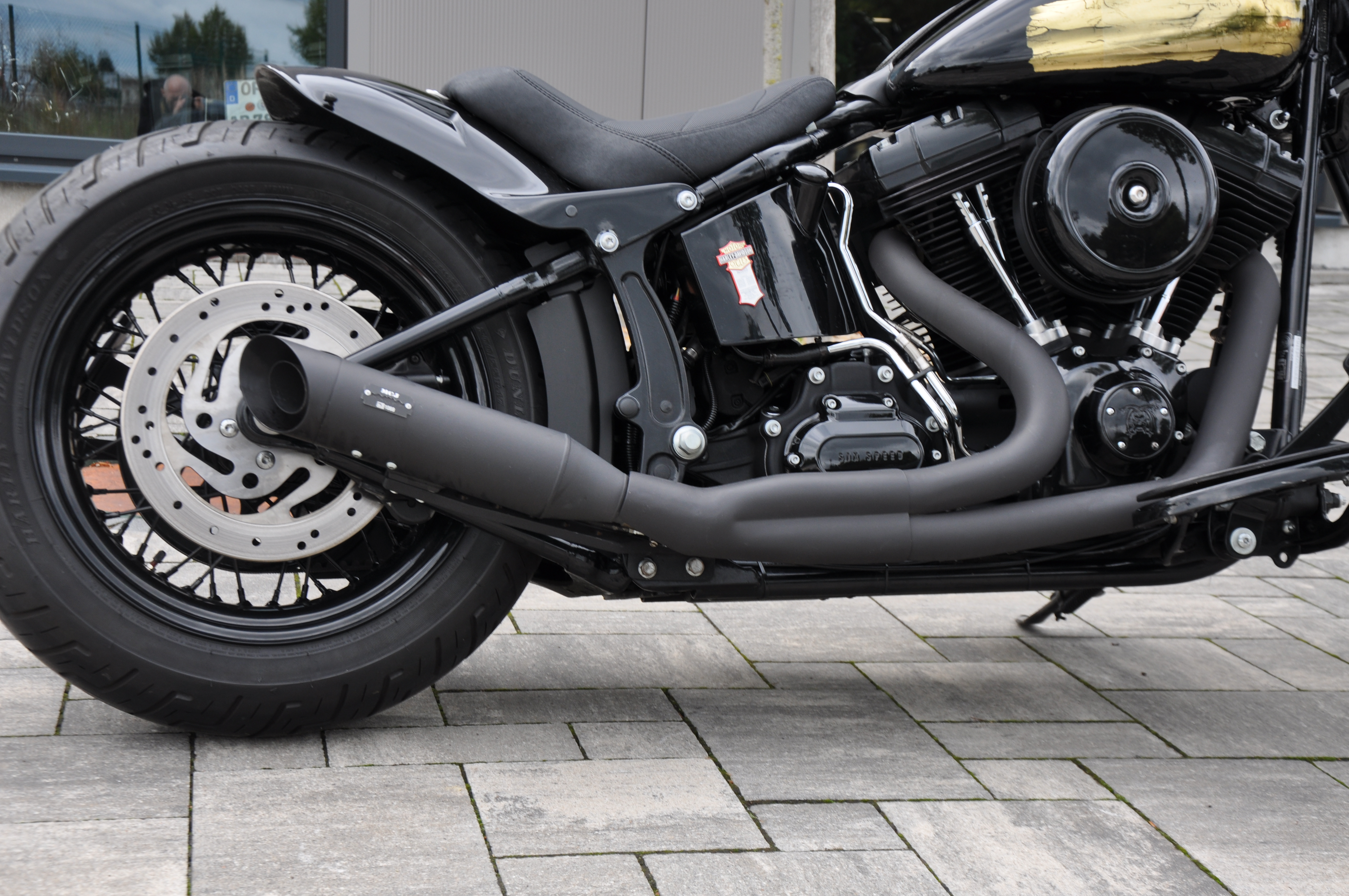 2008 Harley Davidson FLSTSB Cross Bones  Umbau / Top Zustand // MCJ Anlage 