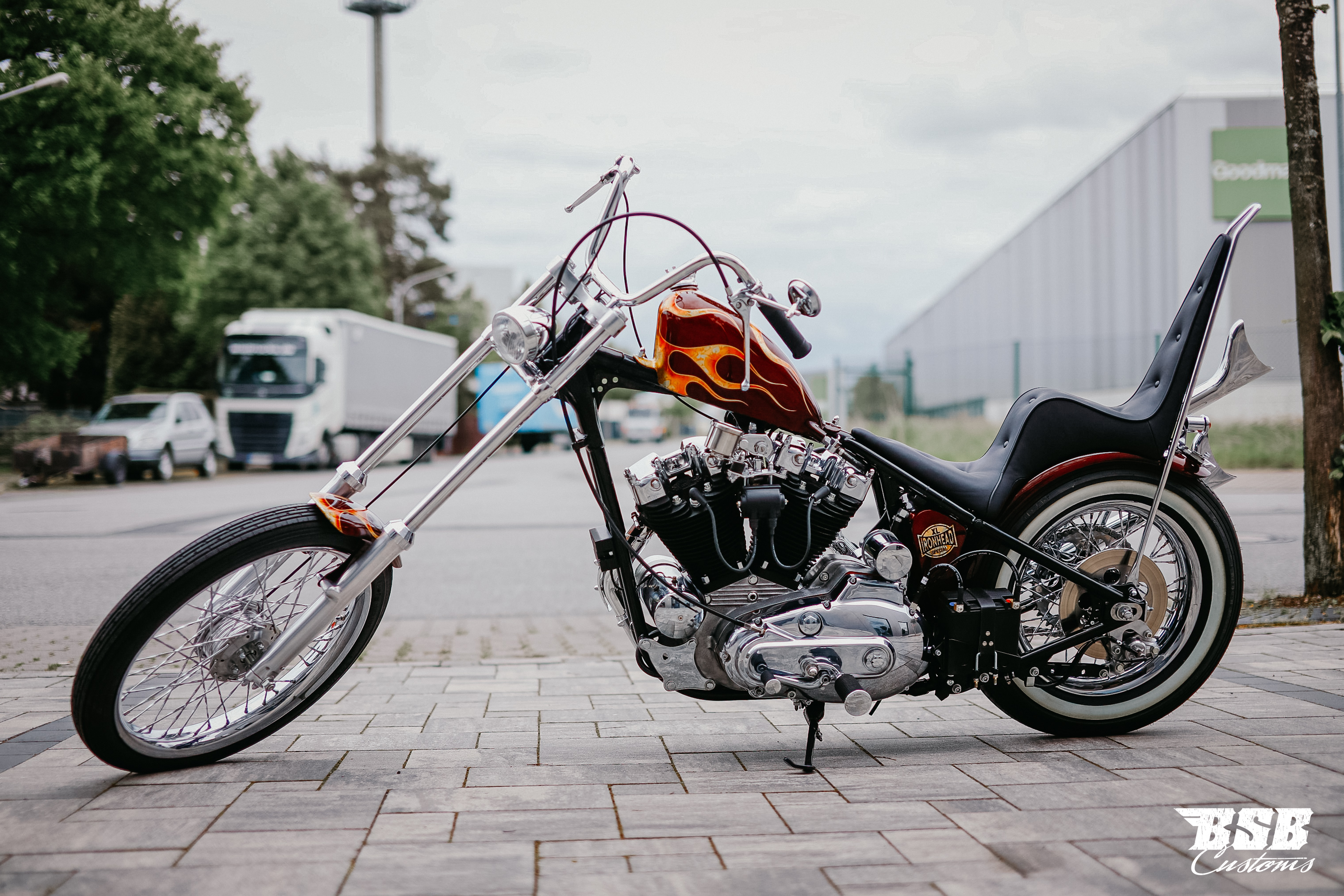 1980 Harley Davidson XL 1000 IRONHEAD CHOPPER HANDMADE AIRBRUSH EINZELSTÜCK